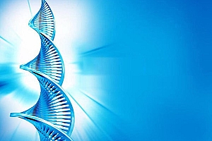 蓝色DNA背景医学PPT模板下载