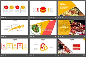中国传统美食幻灯片模板免费下载