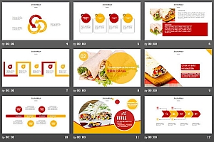 美味面食主题餐饮美食PPT模板免费下载