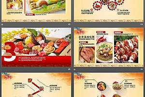 古典风格的《中华美食文化》PPT模板