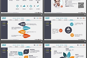 彩色网页样式的企业宣传产品介绍PPT模板