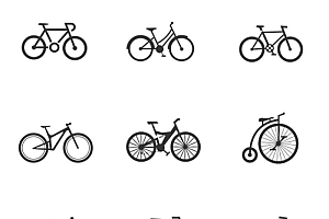 各种自行车图标集png下载