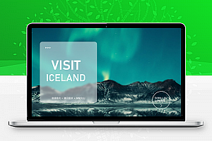 冰岛景点介绍大气精美旅游主题ppt模板