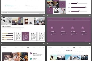 欧美网页排版设计风格通用商务PPT模板