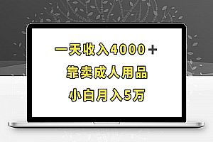 一天收入4000+，靠卖成人用品，小白轻松月入5万【揭秘】
